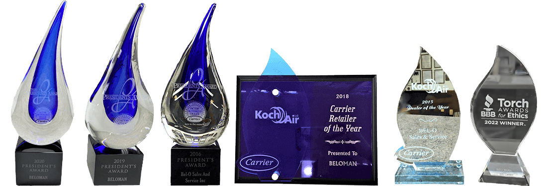 Beloman Heating & Cooling - Carrier Factory Authorized Dealer Awards