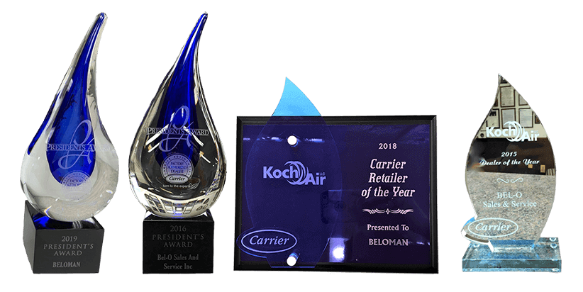 Beloman Heating & Cooling - Carrier Factory Authorized Dealer Awards